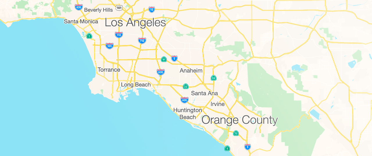 Los Angeles / Orange County Map